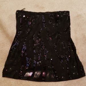 Express black sequin tube top size small